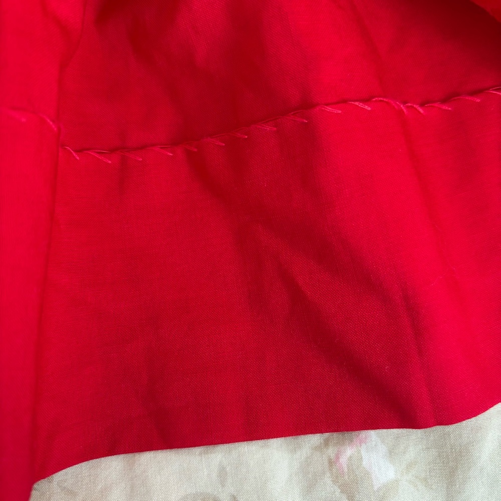 Polly Flinders Smocked Dress Red with White Lace Trimmed Collar Vintage Size 2T - Picture 6 of 6